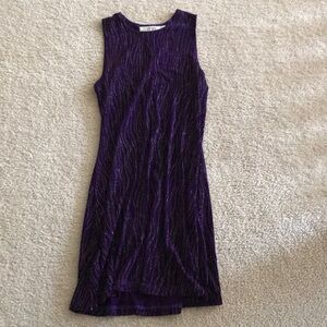 Elegant Purple Sleeveless Dress